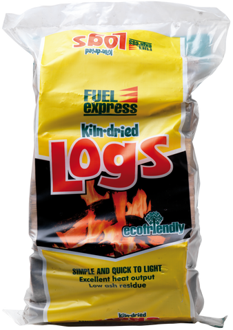Klin Dried Hardwood Logs for Firewood, Pits, Open Fireand Stoves. Medium Bag